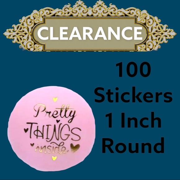 CLEARANCE ( 100 Thank You Stickers Pack 1” Round PRICE IS FIRM ) - Picture 2 of 5
